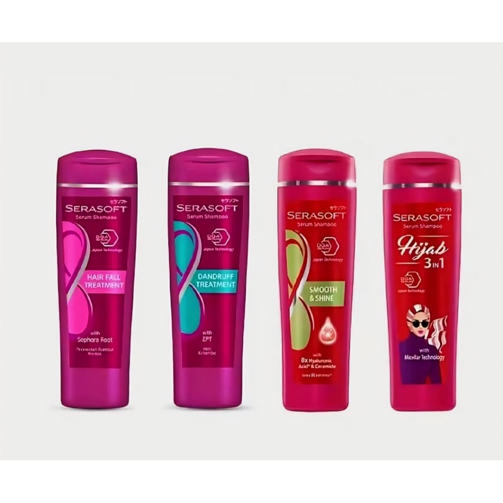 Serasoft Shampoo 340ml - Perawatan Rambut Anti Rontok, Kuatkan Akar Rambut, DGA Serum