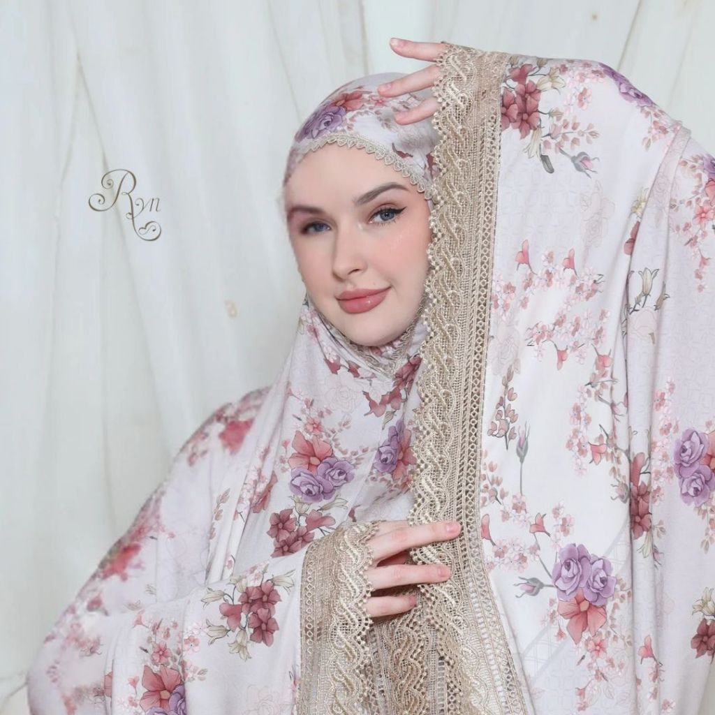 Mukena Rayon Jumbo Premium Mukena RYN Rayyan Ori Original 100% Mukena Travel Dewasa Rayon Twill Impo