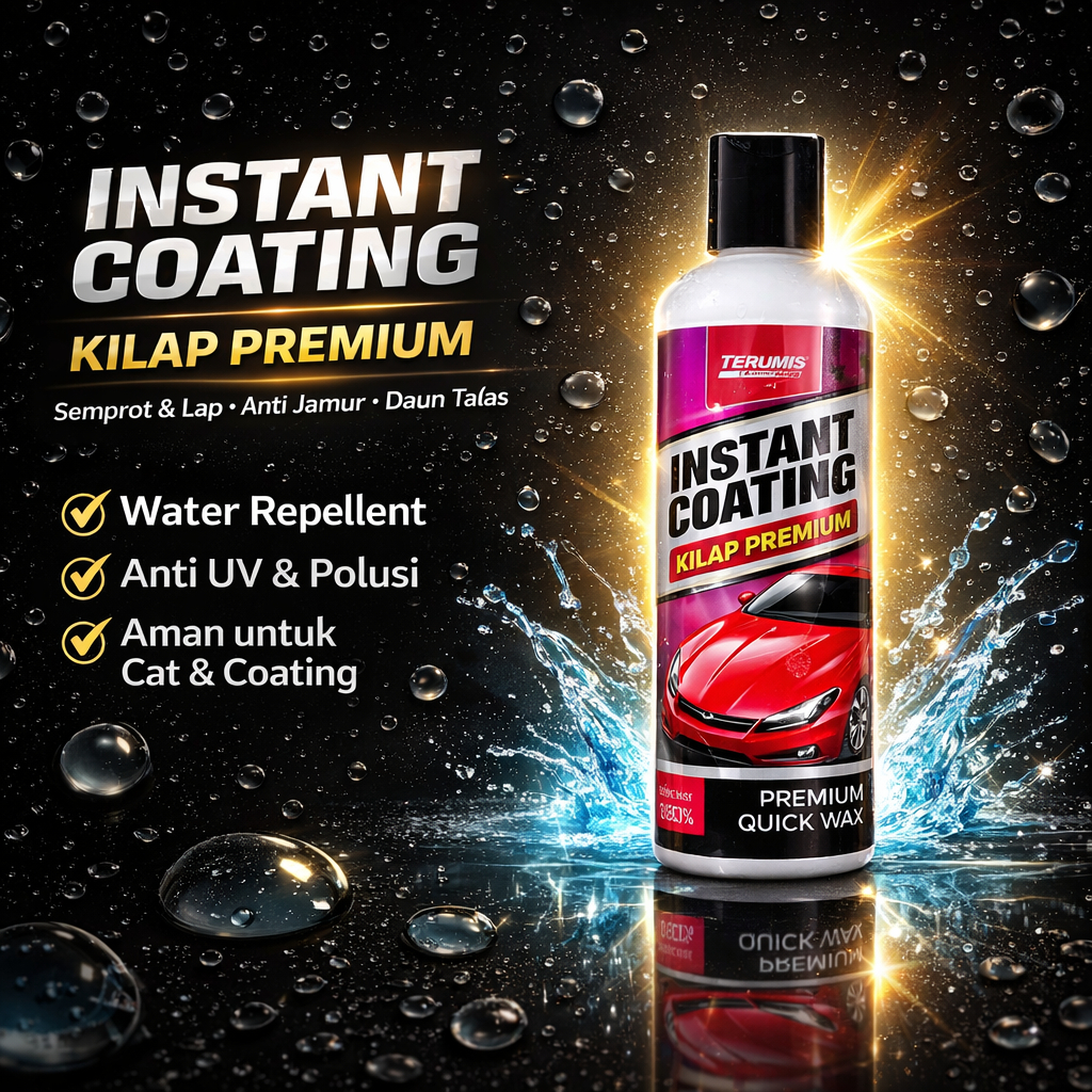 Zerone Instant Coating 250 ml Pengkilap Kaca Mobil [ORIGINAL] ZERONE Instan Coating  Pengkilap BodY