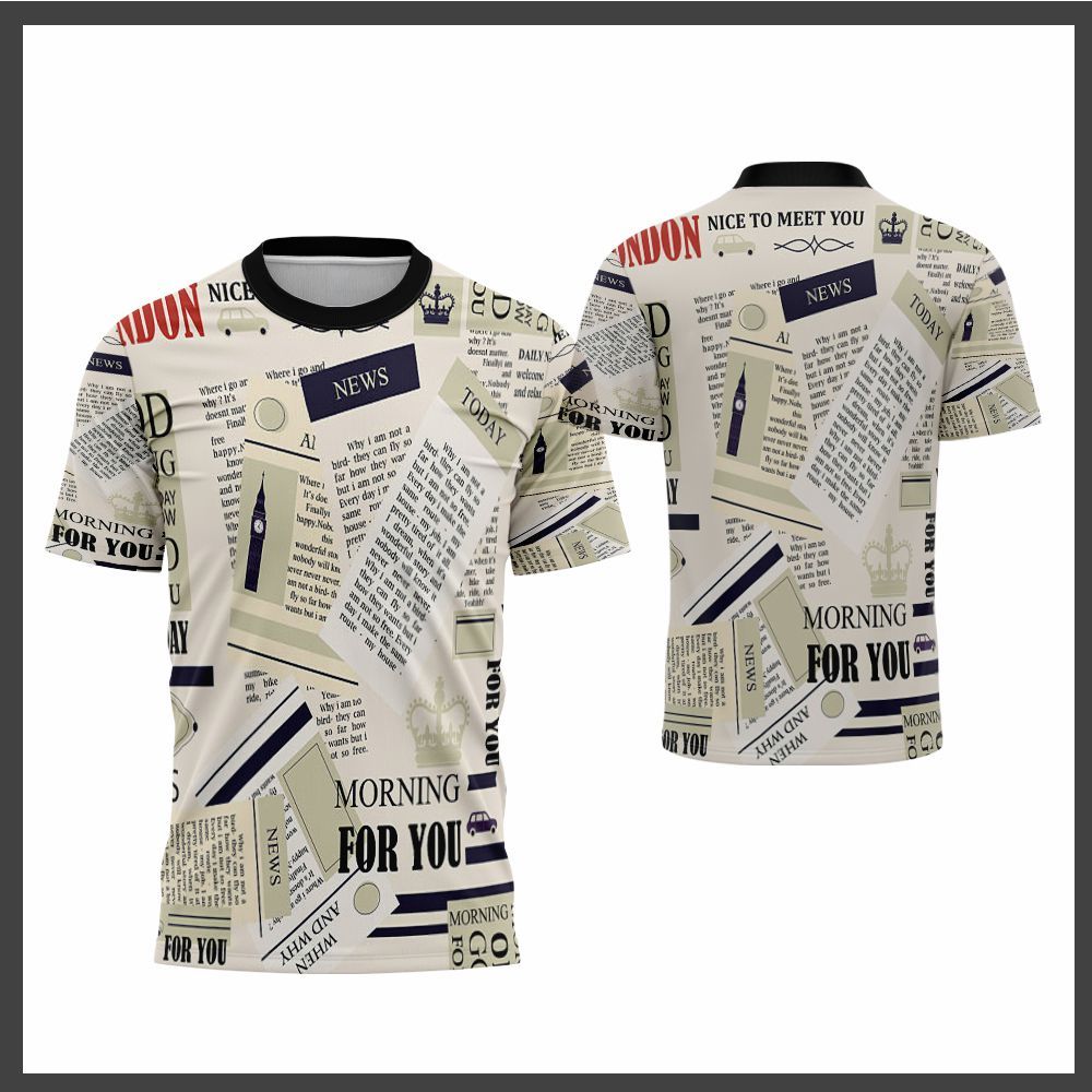 baju pria motif koran sublime keren terbaru