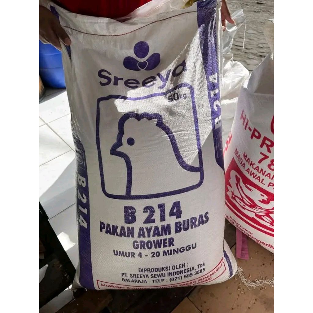 pakan ayam buras grower sreeya B 214 kemasan 5 kg