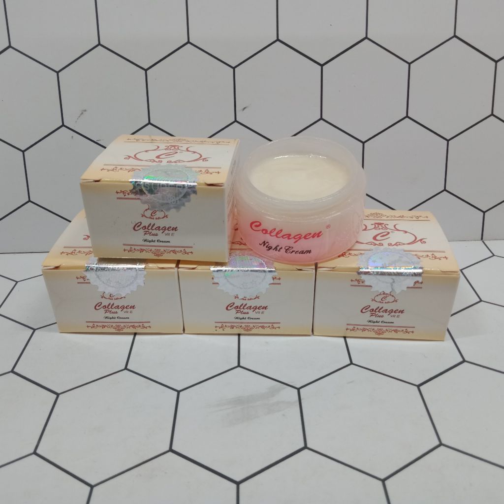 3 Pcs Cream Collagen Malam Holo Silver