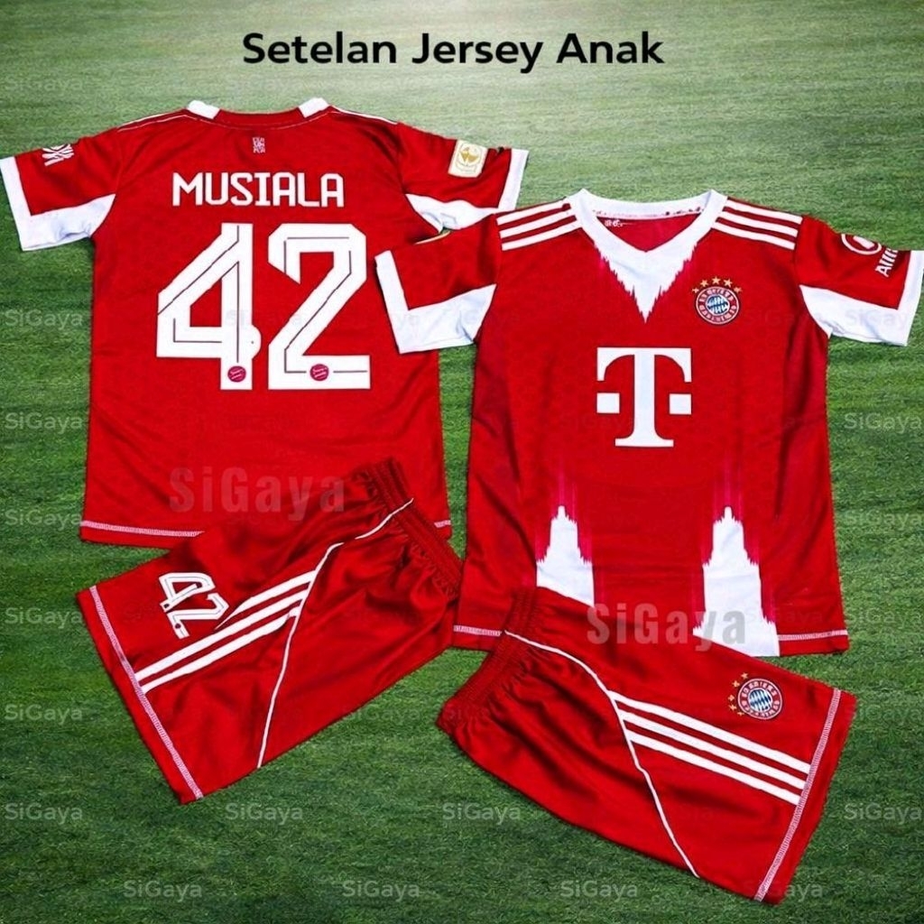 Setelan Jersey Anak Klub Merah Jerman Kids BayernMunchen25