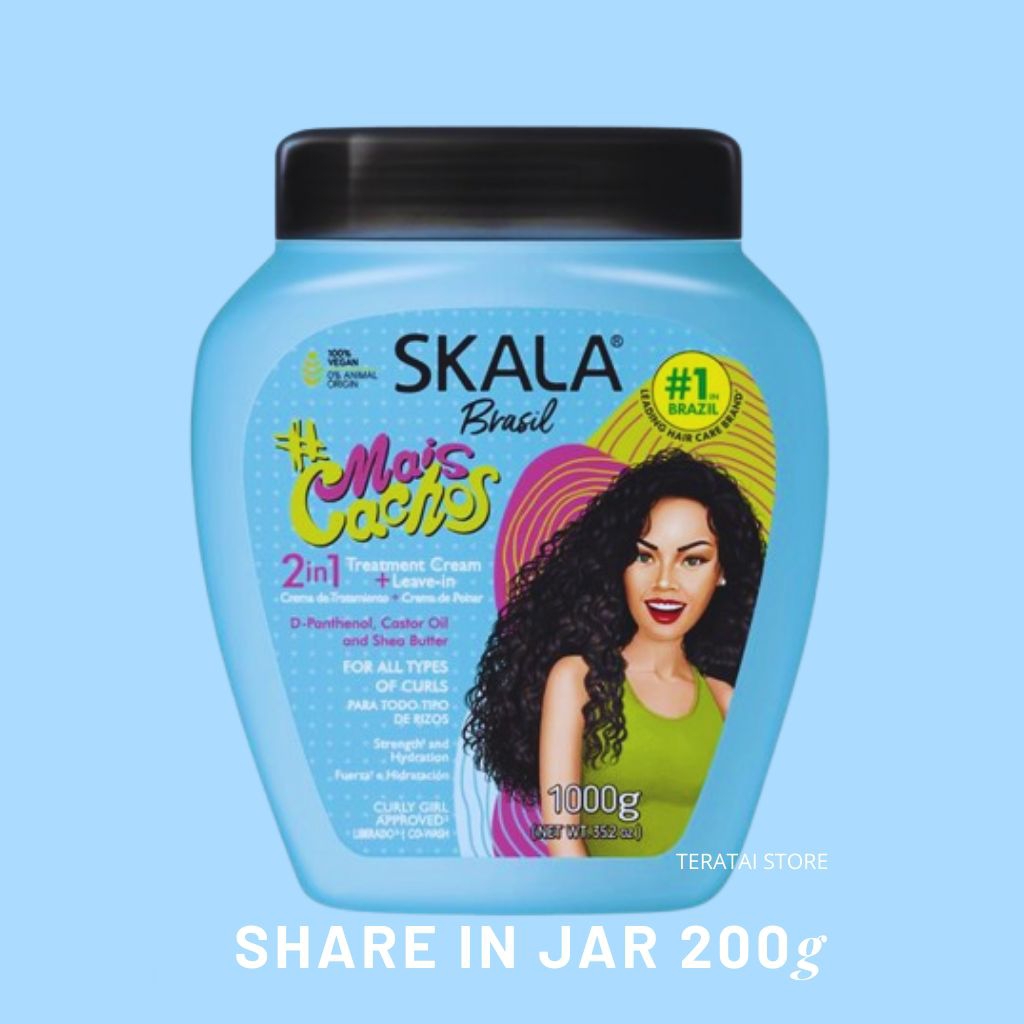 [Ready - Share In Jar 200g] - SKALA Brazil Mais Cachos 2in1 ORIGINAL| 2in1 Treatment + Leave-In Curl