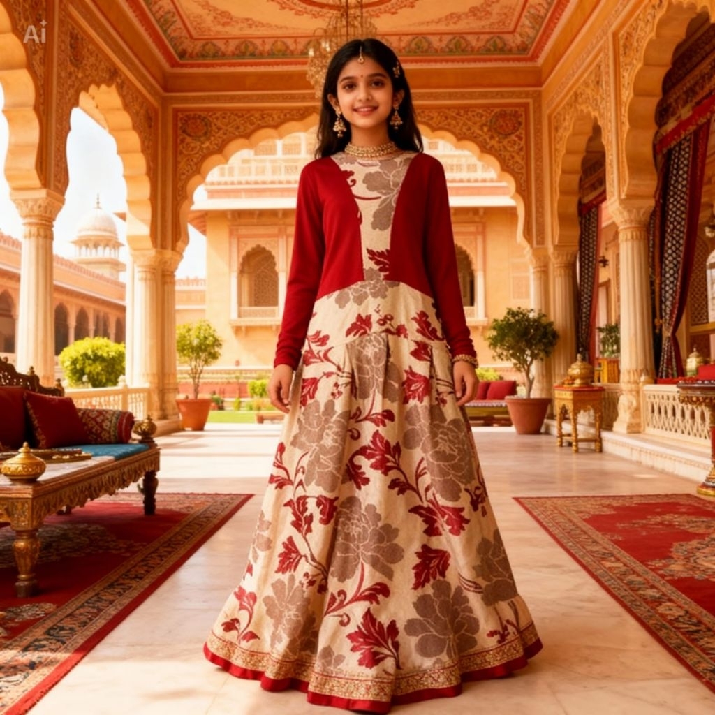 Gamis India jodha / gamis hordeng