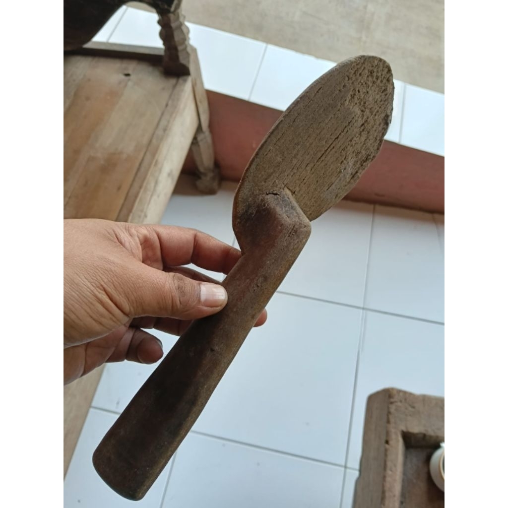 centong nasi kayu jati kuno lawas antik