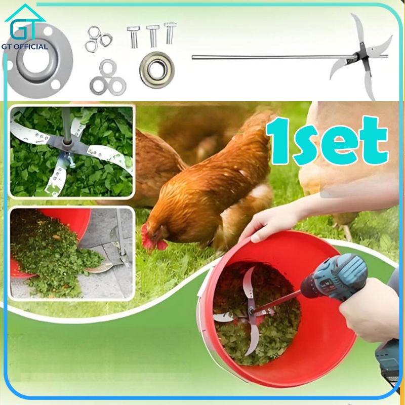 1Set Alat Cacah Pakan Ternak Cacah Pakan Pisau Babat Rumput Mesin Pencacah Rumput Pakan Ternak Alat 