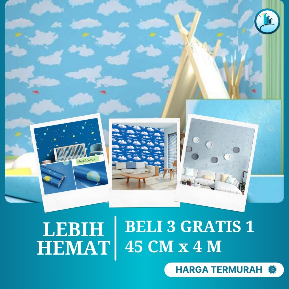 Setiker Wallpaper Dinding 3D Kamar Anak Laki Laki Welpaper Dindin Motif Karakter Estetik KOMBO HEMAT