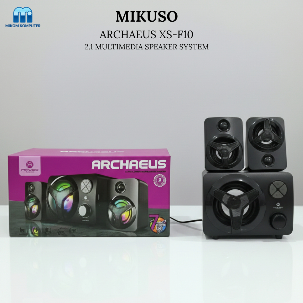 MIKUSO-X ARCHAEUS SPK-F10 BLUETOOTH 2.1 SUBWOOFER SPEAKER / Speaker Aktif Bluetooth Bass Subwoofer