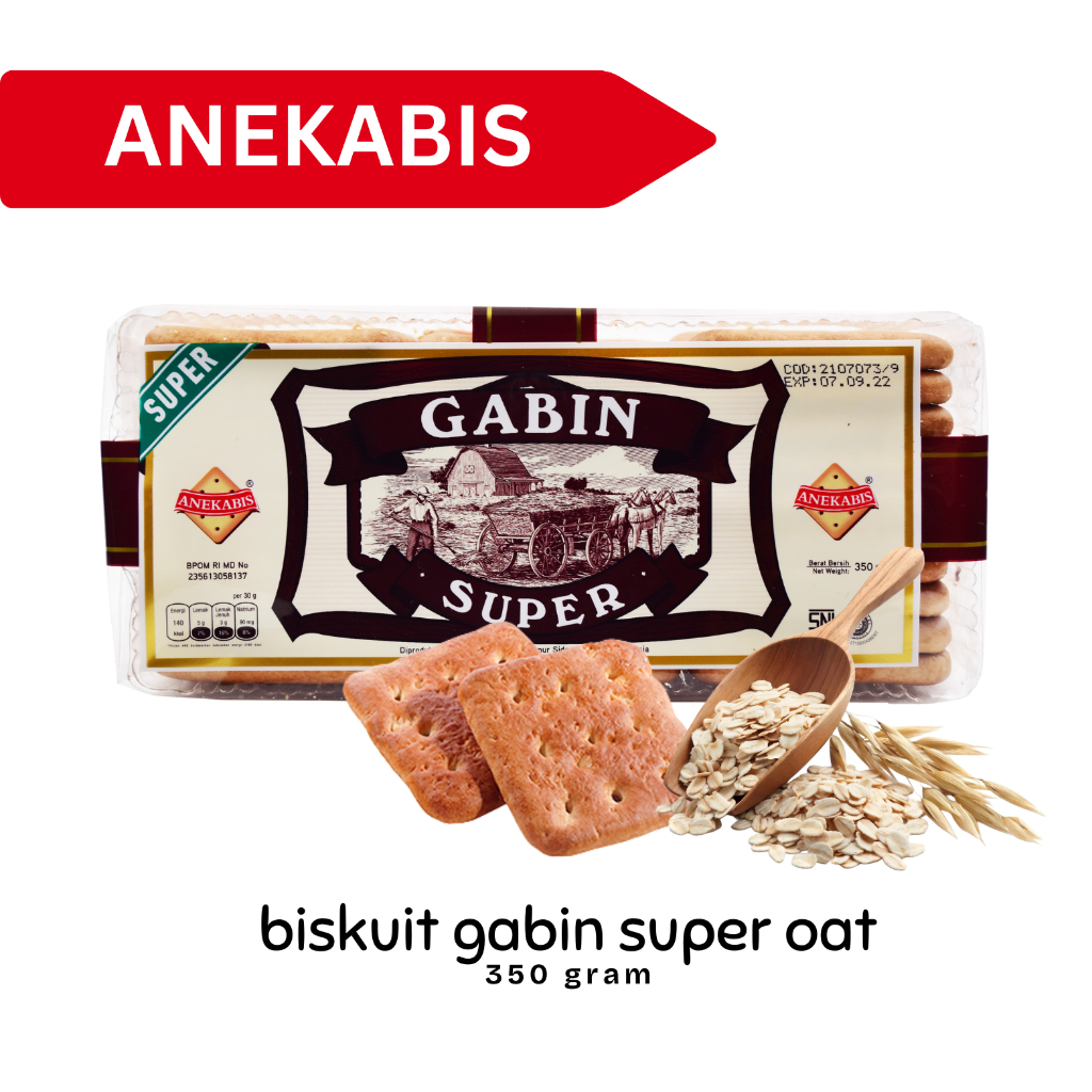 BISKUIT KRAKERS GABIN GANDUM SUPER OAT ANEKABIS 350 GR CRACKERS MALKIST