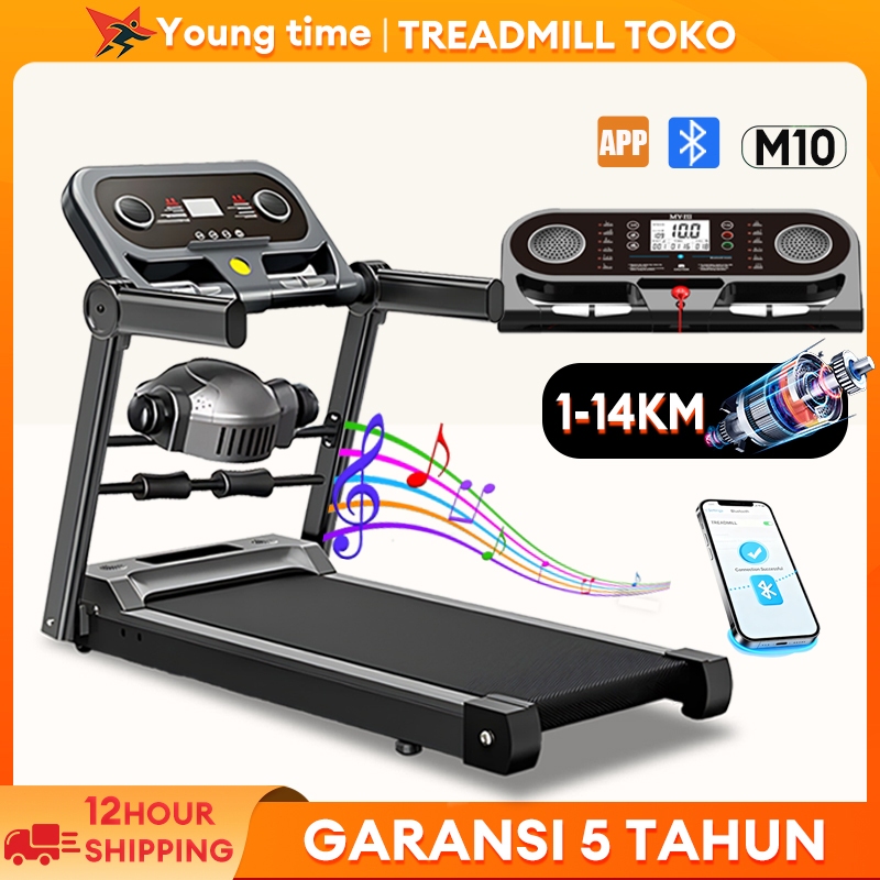 YT  Treadmill Elektrik M10 1-10km/h Treadmill lipat treadmill portable alat olahraga di rumah