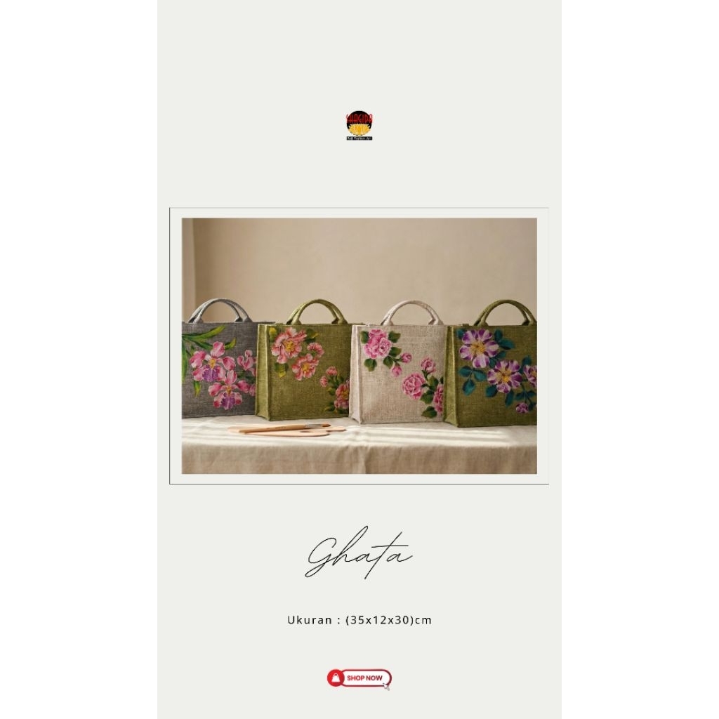 Tas Lukis Ghata Goni Handle Bag SHAGIDA • Souvenir & Oleh - oleh Khas Bali