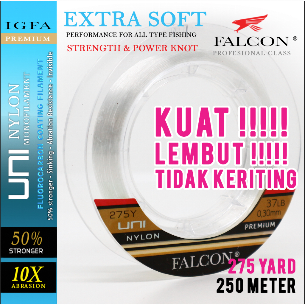 Senar Pancing Falcon Uni FLASH 275 Yards / 250 meter