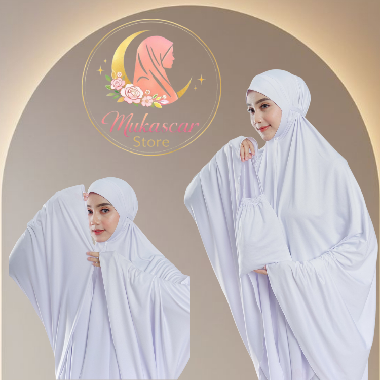 Mukena Terusan Dewasa Krisdayanti Renda Brukat Mukena langsungan putih Nutup Dagu Jumbo Banyak Warna