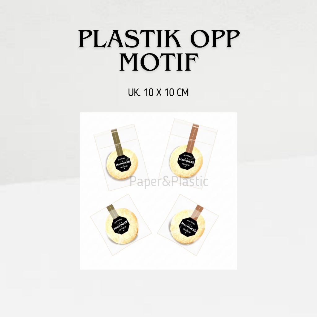 Plastik OPP Lem Motif 10 X 10 Cm | Plastik Roti Biskuit Cookies