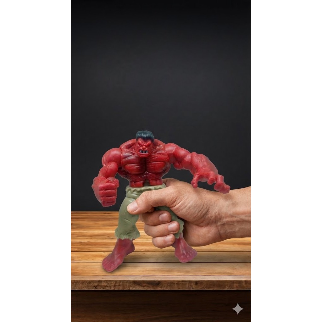Mainan Action Figure Avengers Hulk Merah