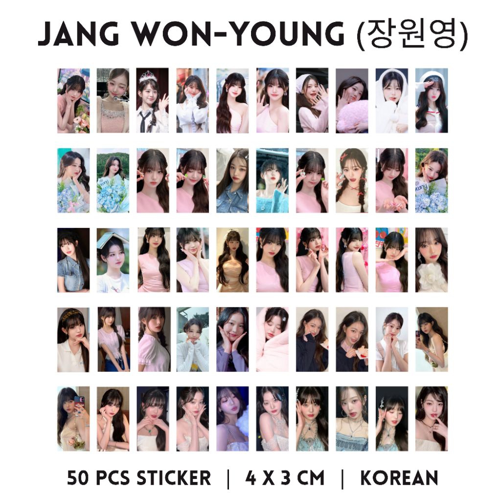 [50 pcs] STICKER | JANG WON-YOUNG (IVE) WONYOUNG | KOREAN | IDOL AKTOR KOREA | DECO STICKER | STICKE