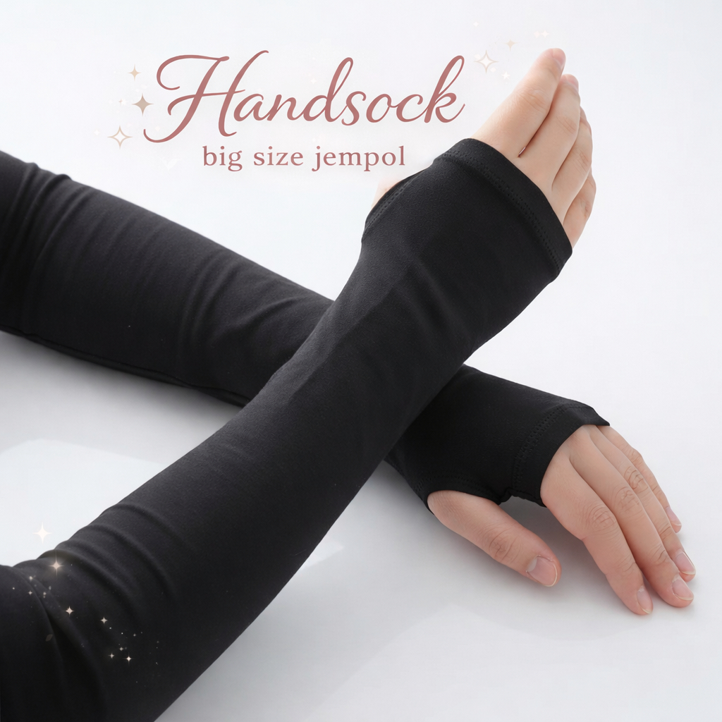 ENJHIJAB Handsock Jempol Rayon Premium Jumbo Panjang 40–50 cm