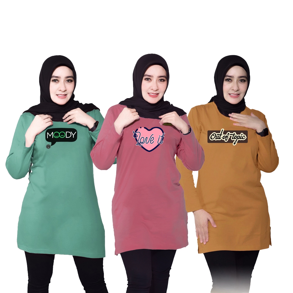 Tunik Terlaris - Tunik kaos Kekinian - Tunik Muslimah - Tunik Kekinian - Beseller