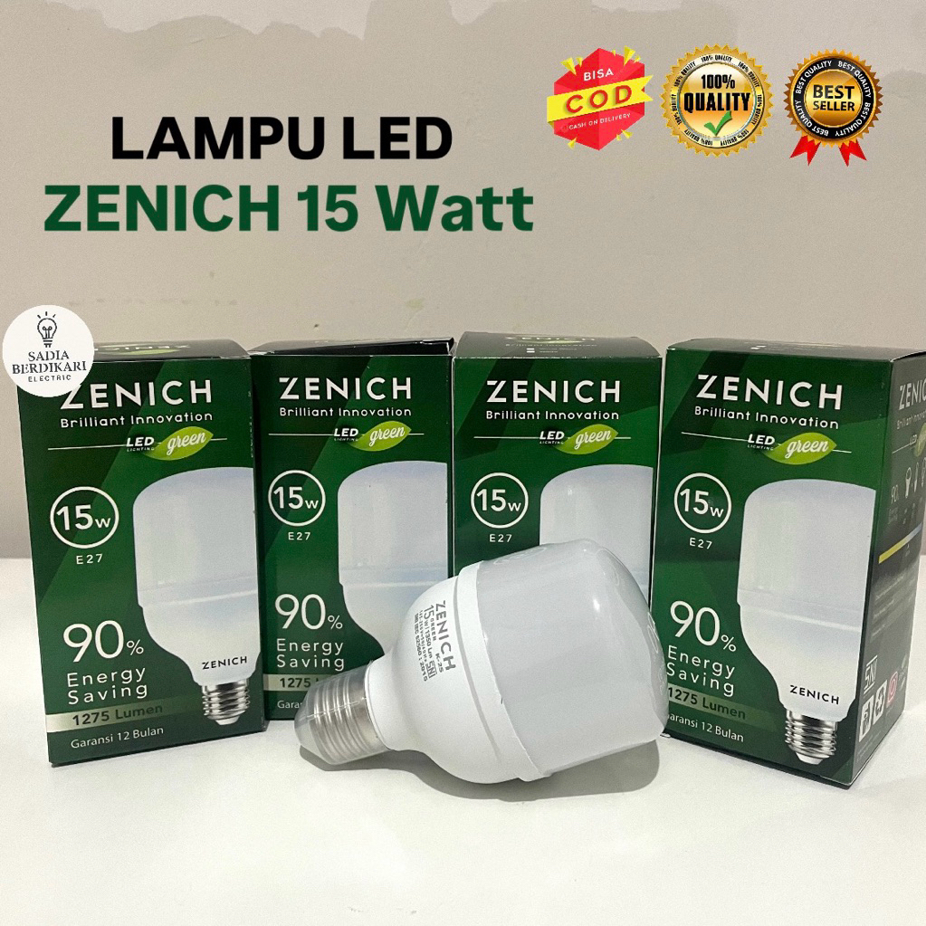 Lampu Zenich 15 Watt / Lampu Led Zenich 15 Watt Nyala Terang / Lampu Zenich Bulb 15 Watt