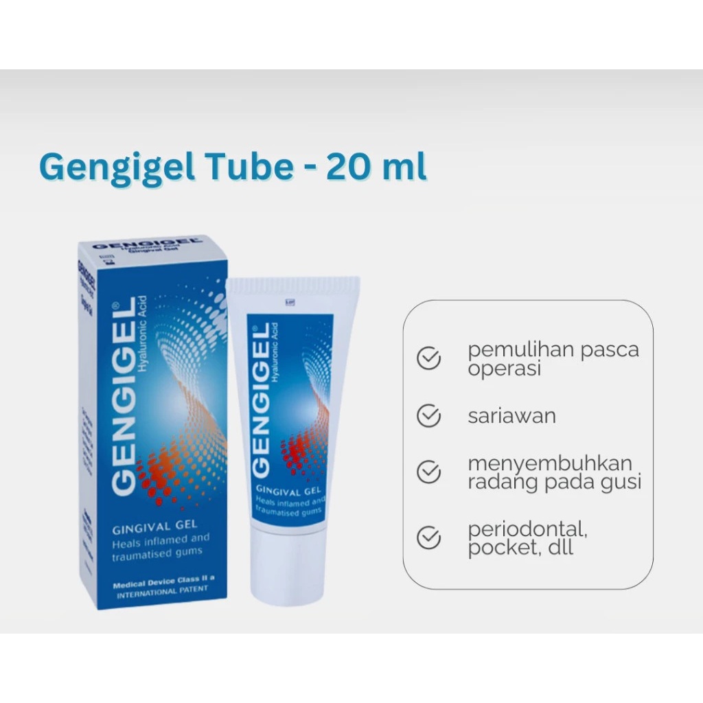 ORIGINAL GENGIGEL GINGIVA GEL - Gel Sariawan obat sariawan hyaluronic acid 20 ml