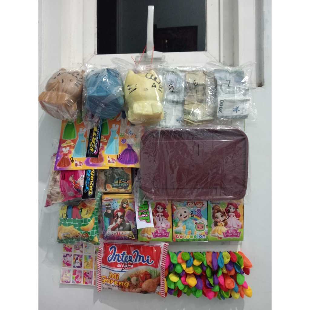 Mainan cabut lotre balon berhadiah viral kekinian semua dapat hadiah