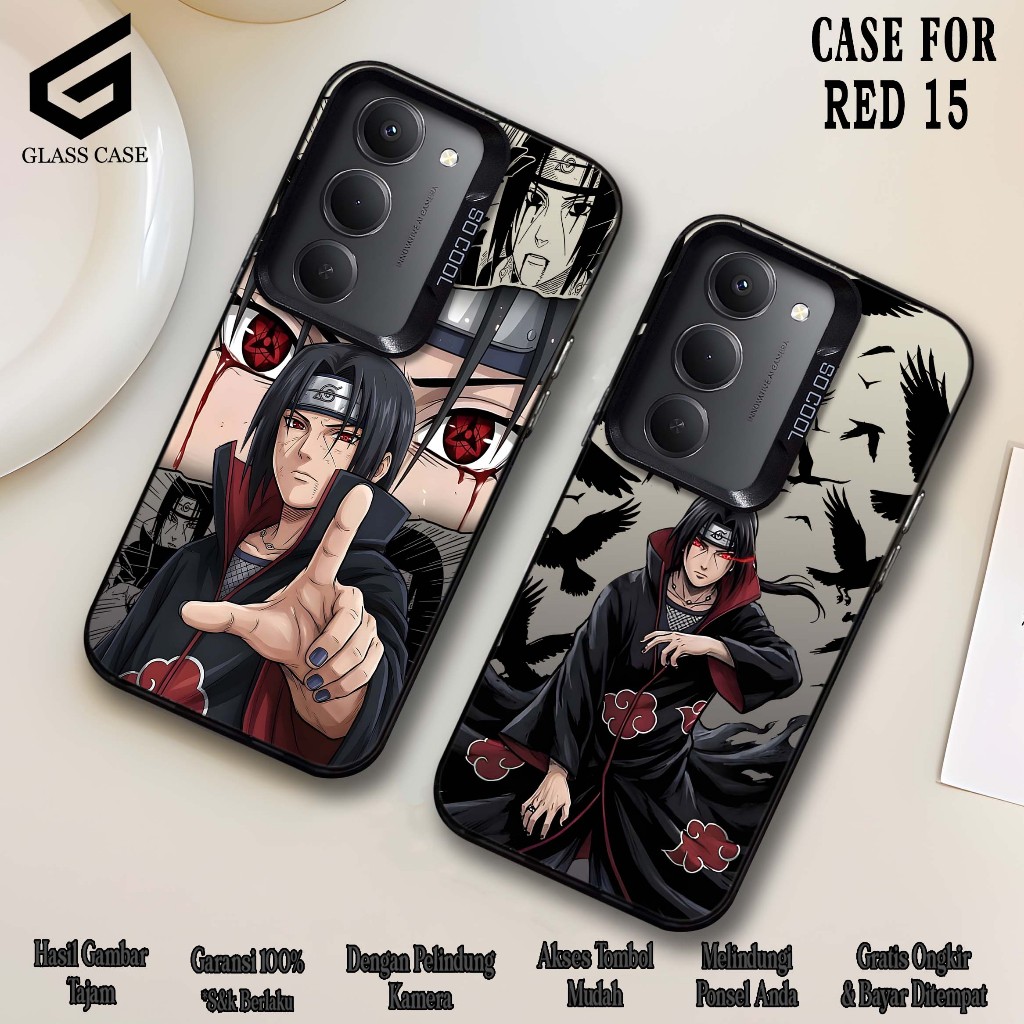 CASE XIAOMI REDMI 15 SOFTCASE HYBRID IMD PLATE HOLOGRAM PREMIUM SO COOL ( UCHIHA ITACHI ) Casing Glo