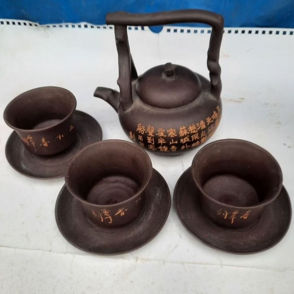 #teaset lawas #tarakota keramik #cangkir jadul #teko langka #gelas unik #china lama #vintage hiasan 
