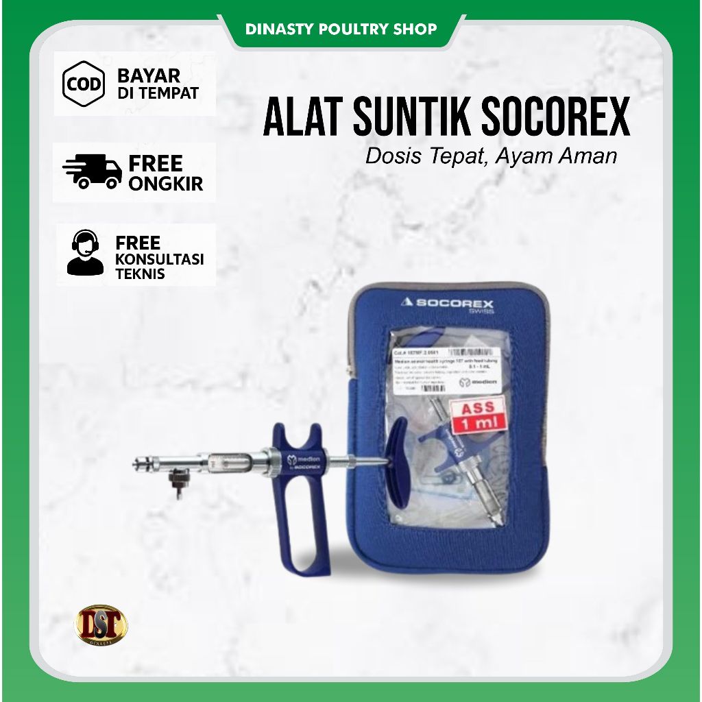 Alat Suntik Socorex 1 ml | Original Syringe Ayam Unggas Presisi Dosis Injeksi