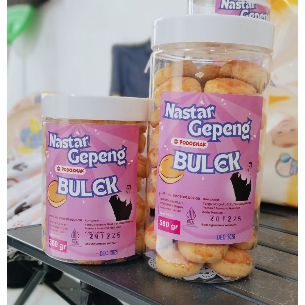 PodoEnak - Kue Nastar Gepeng Bulek 580gr
