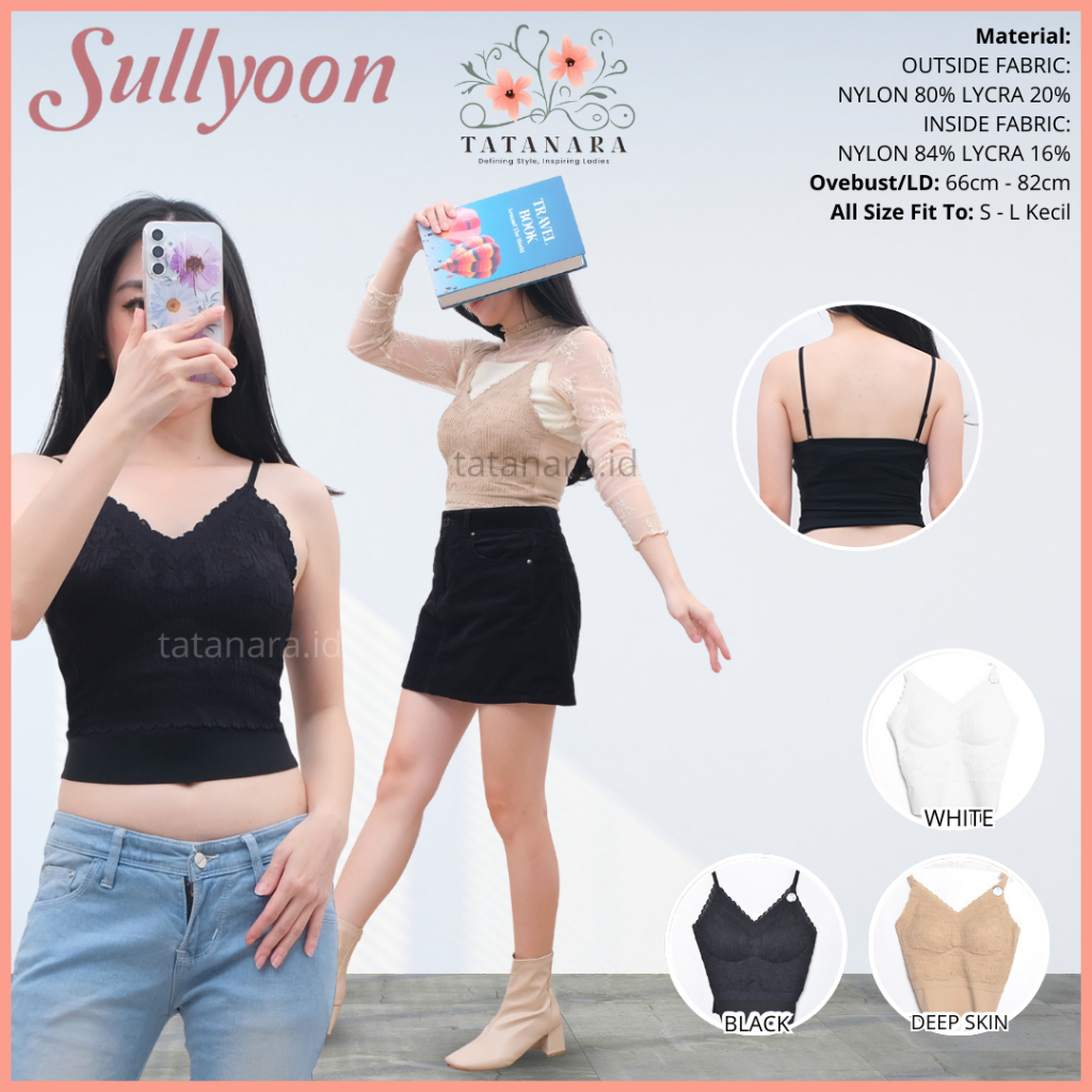 TATANARA - SULLYOON - Bralette Bra Fashion Korea Bralette Bra Wanita Tali Kecil Adjustable Bra Tankt
