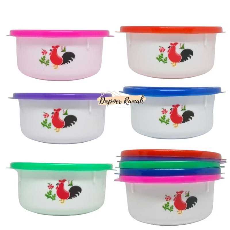 Mangkok Ayam Jago Tutup / Mangkok Plastik Ayam Jago