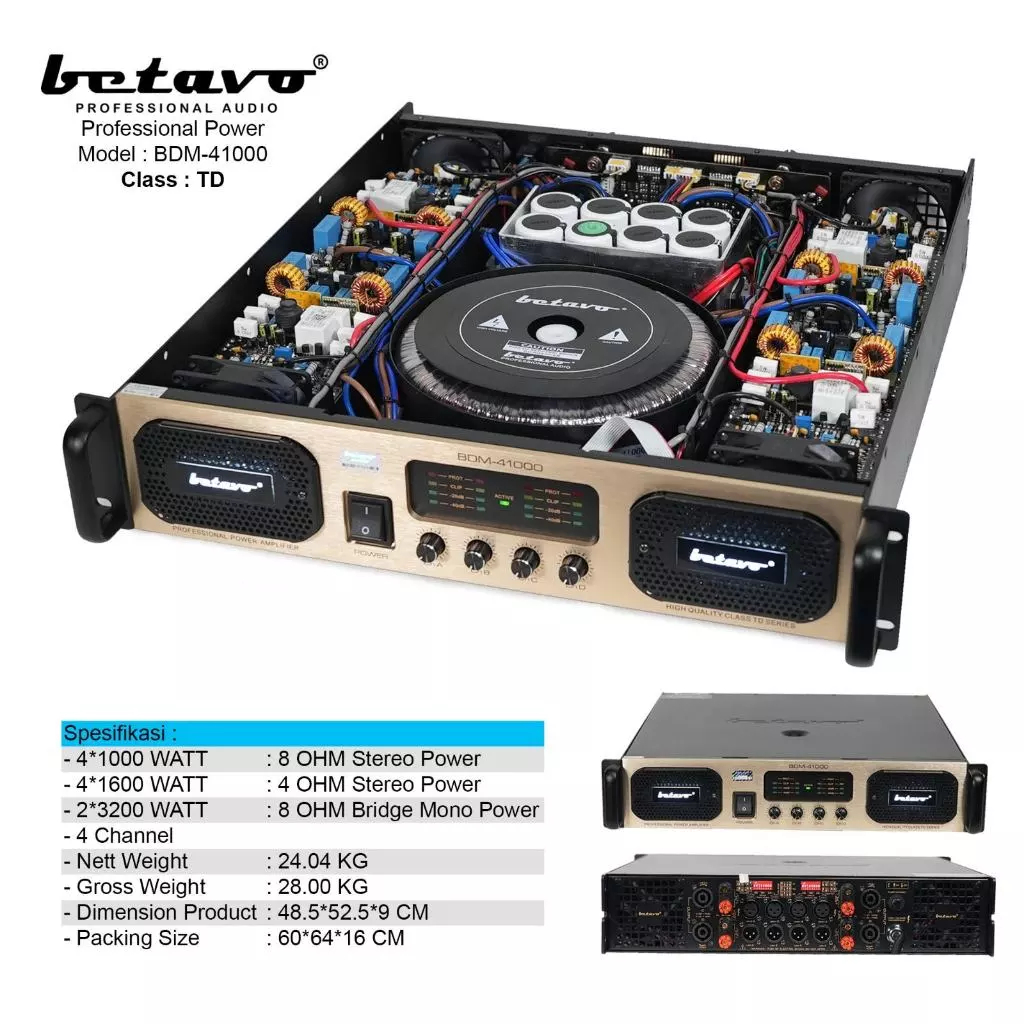 Power Betavo BDM-41000 4 Channel TD Class