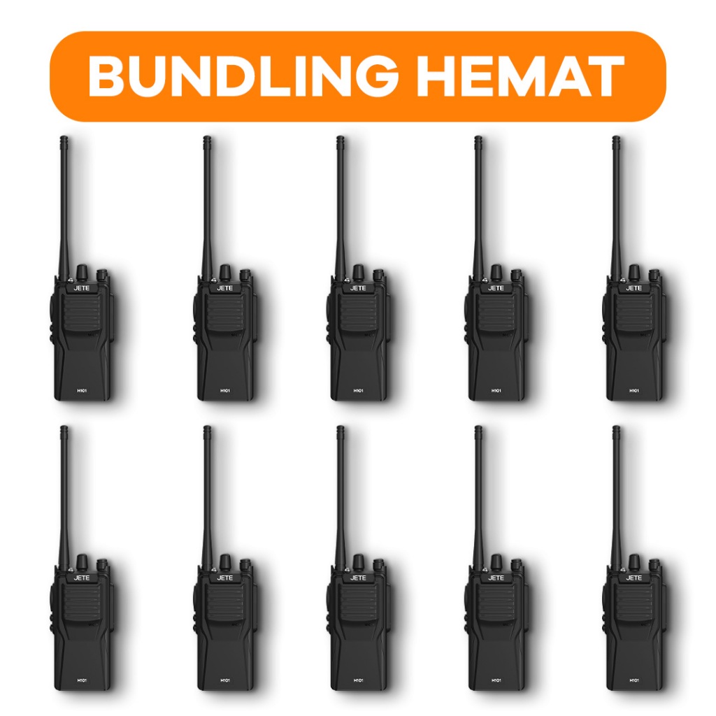 Bundling Grosir JETE Handy Talky HT H101 16 128 Channel Dual Band Walkie Talkie Jarak Jauh 5km With 