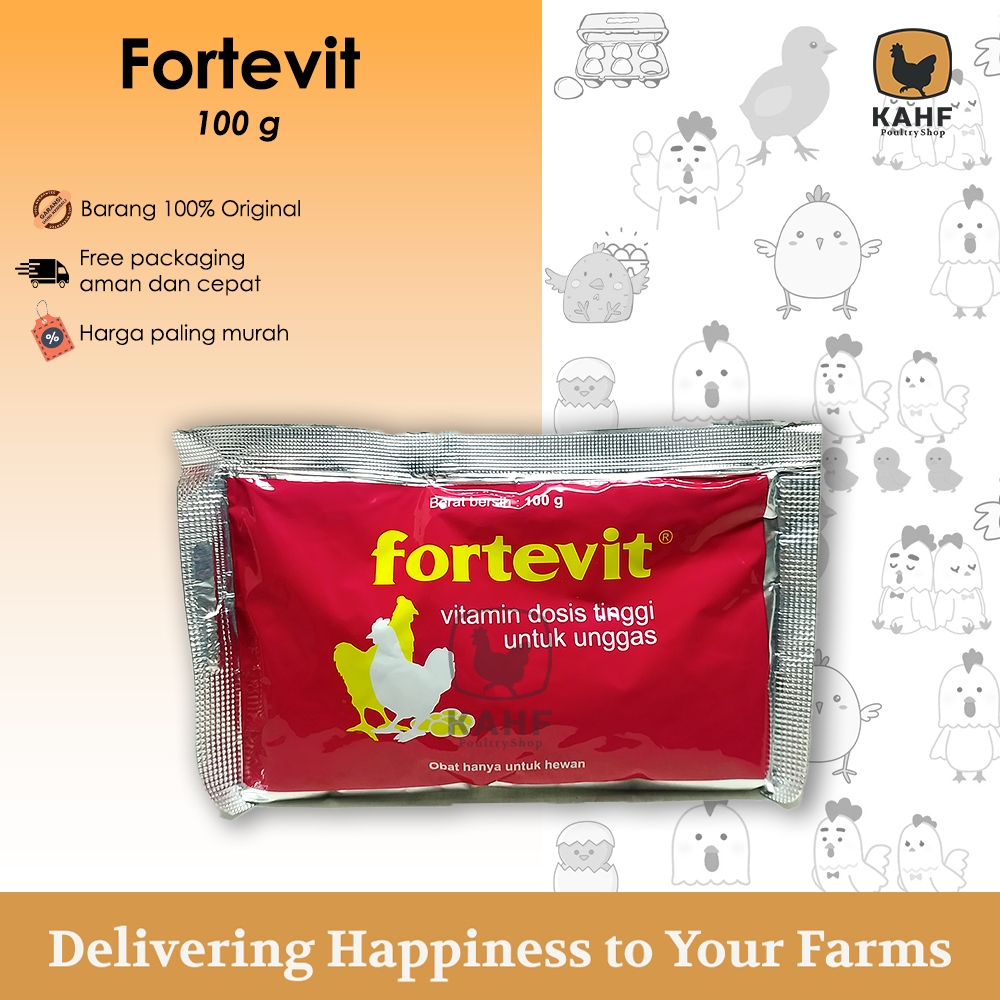 Fortevit 100 gram Vitamin Dosis Tinggi untuk Ayam Unggas