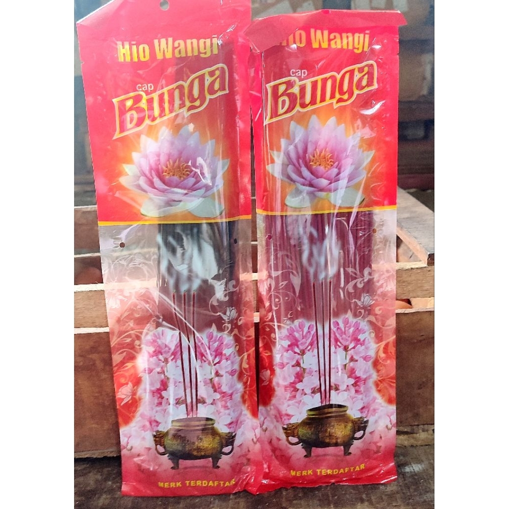 HIO WANGI CAP BUNGA WARNA HITAM/ MERAH