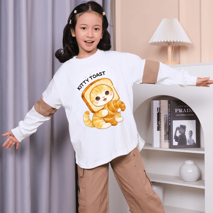 Kwaii-Setelan Anak Premium-Kitty Toast