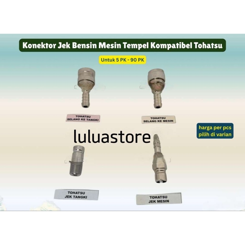 Tohatsu-Jek Konektor Saluran Bensin Mesin Tempel Kompatibel Tohatsu