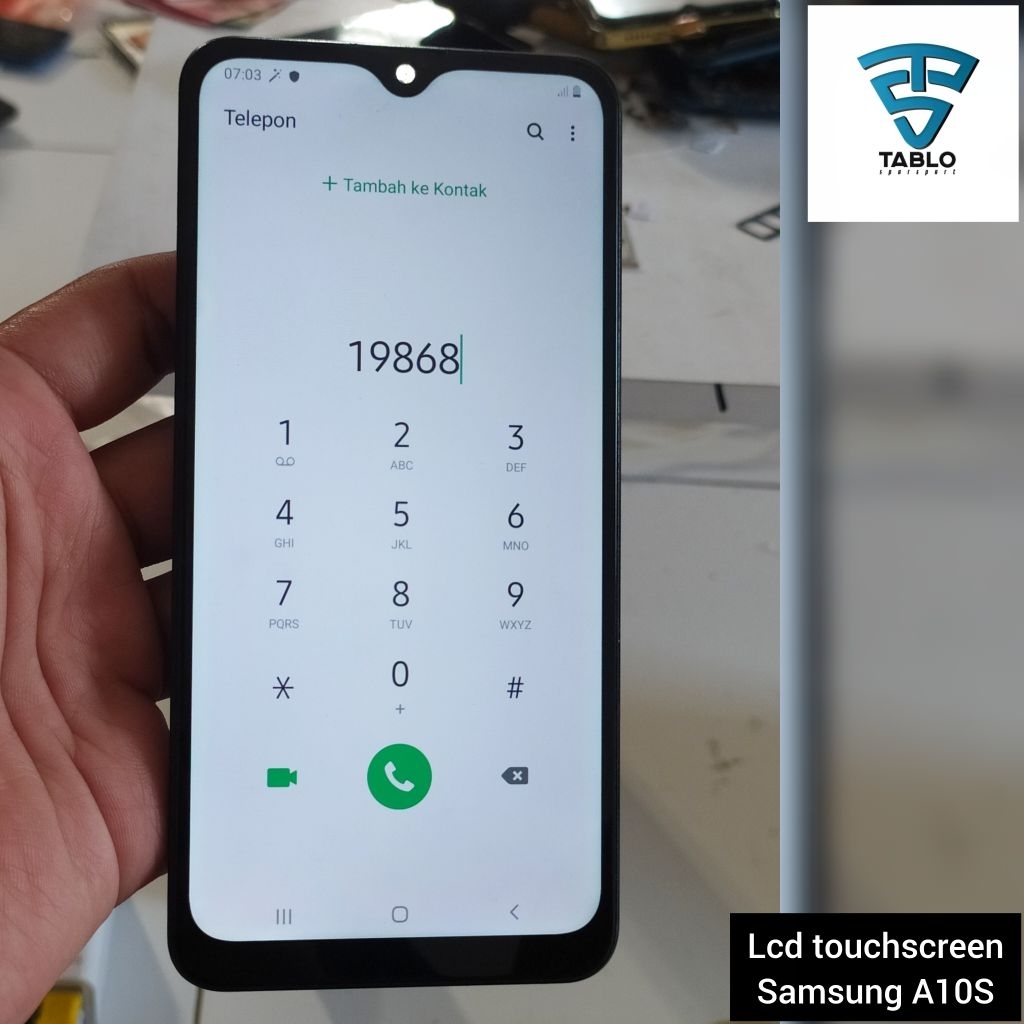 Lcd Touchscreen frame Samsung A10s original Copotan hp