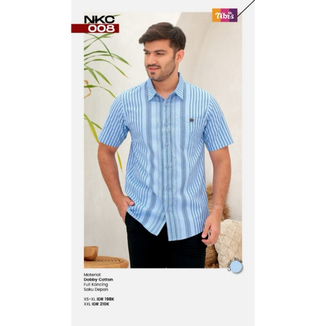 NIBRAS NKC 008 BLUE/ATASAN MUSLIM/KOKO DEWASA NIBRAS