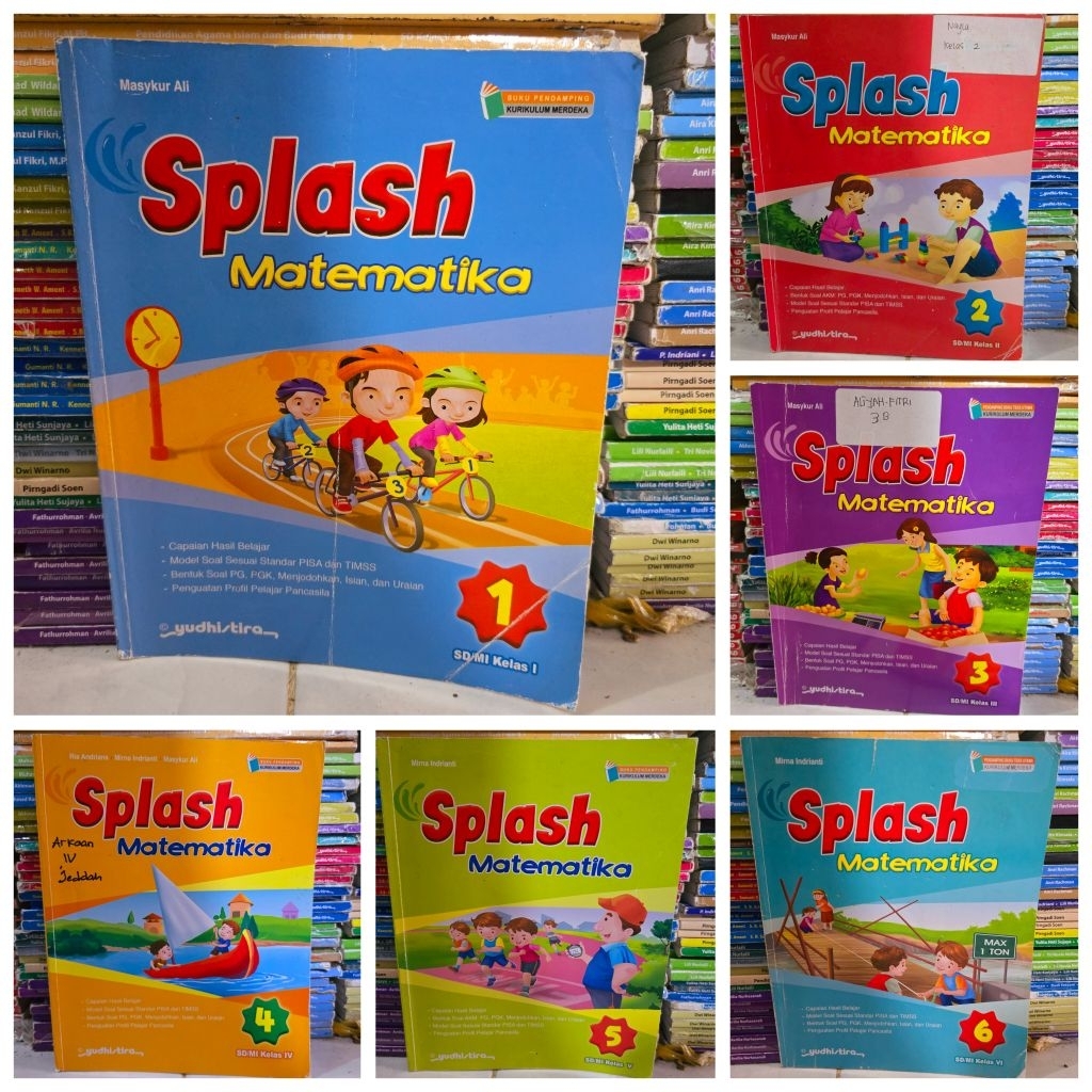 BUKU BEKAS YUDISTIRA -SPLASH MATEMATIKA KELAS 1 2 3 4 5 6 SD K MERDEKA