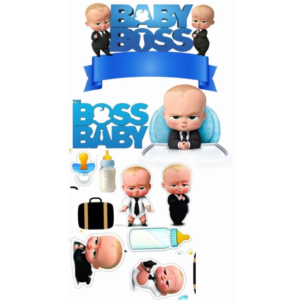 Topper BABY BOSS Custom Nama | Hiasan Cake BABY BOSS | Topper Kue BABY BOSS