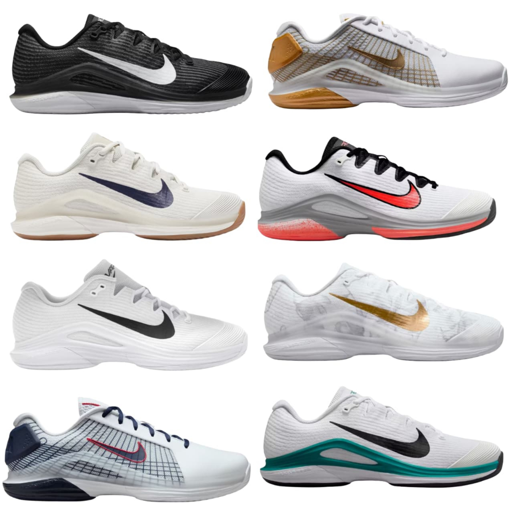Nikecourt Nike Court Air Zoom Vapor 12 White Black / Hypersmash White Pure Platinum Metallic Gold / 