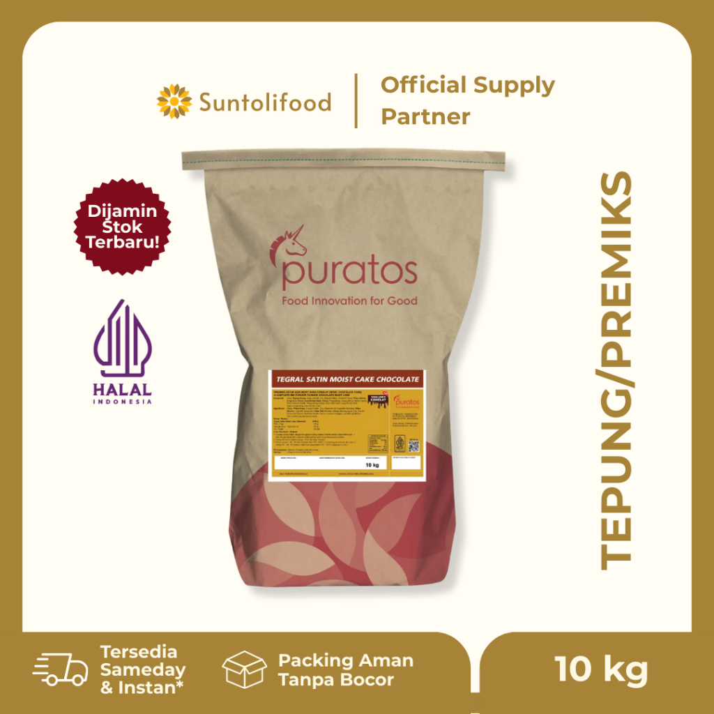 PURATOS TEGRAL SATIN MOIST CAKE CHOCOLATE - Complete Mix Untuk Membuat Cake Coklat  - 10 Kg