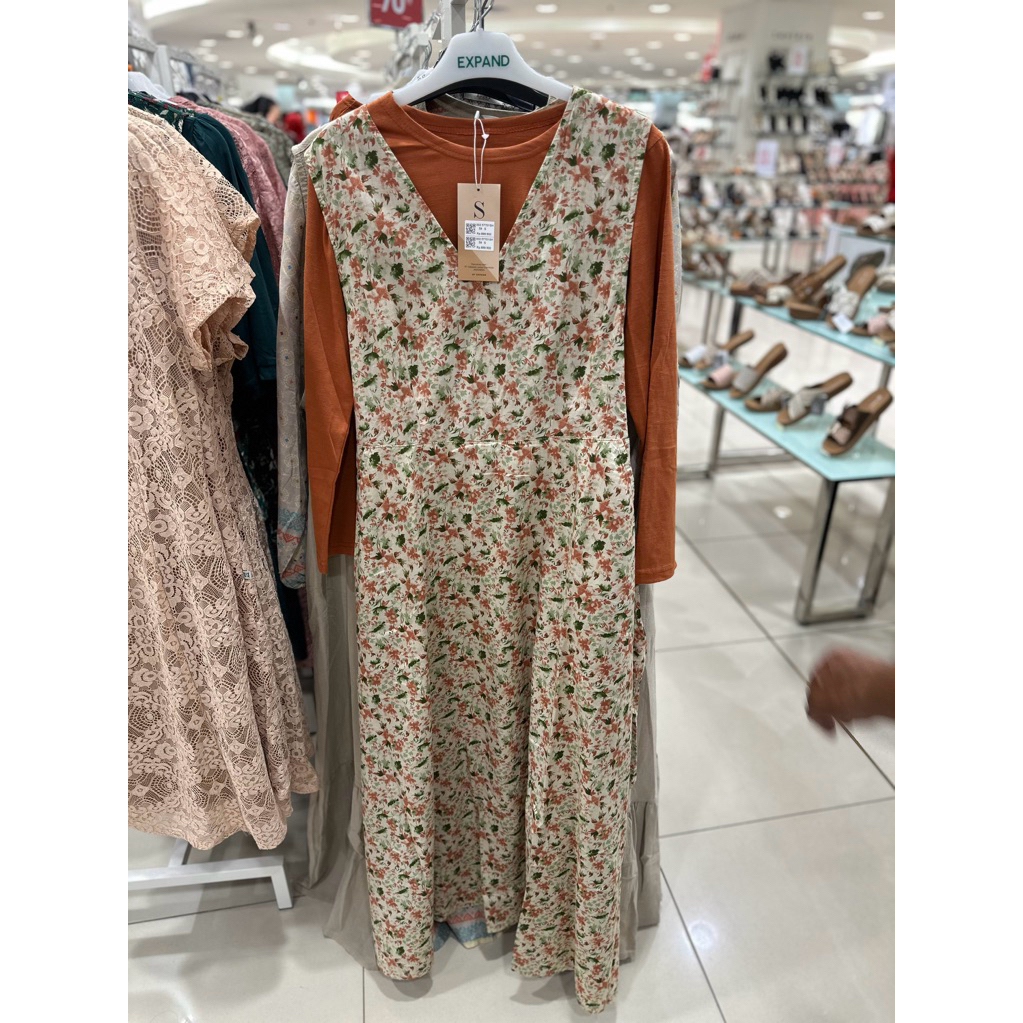 one set gamis,overall dress wanita exit