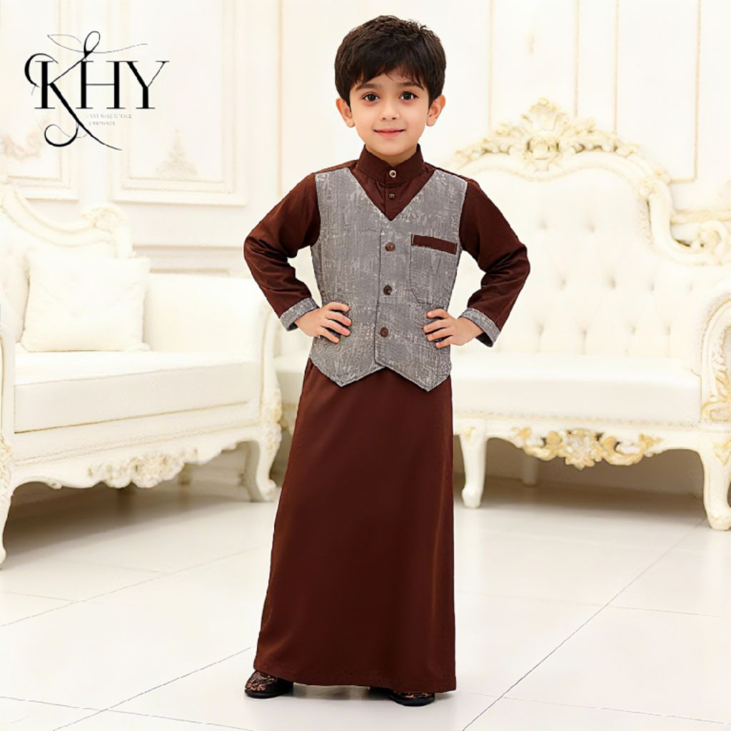 JUBAH ROMPI MOTIF PREMIUM ANAK LAKI LAKI 1-10THN/GAMIS JUBAH ANAK LAKI LAKI/FASHION MUSLIM ANAK