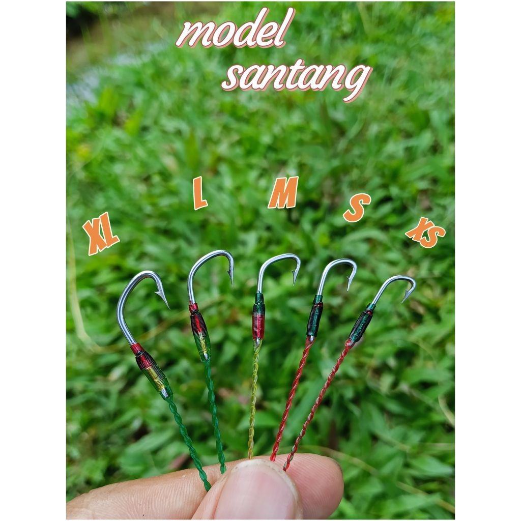 kail pancing belut anti mocel model santang bahan baja anti karat
