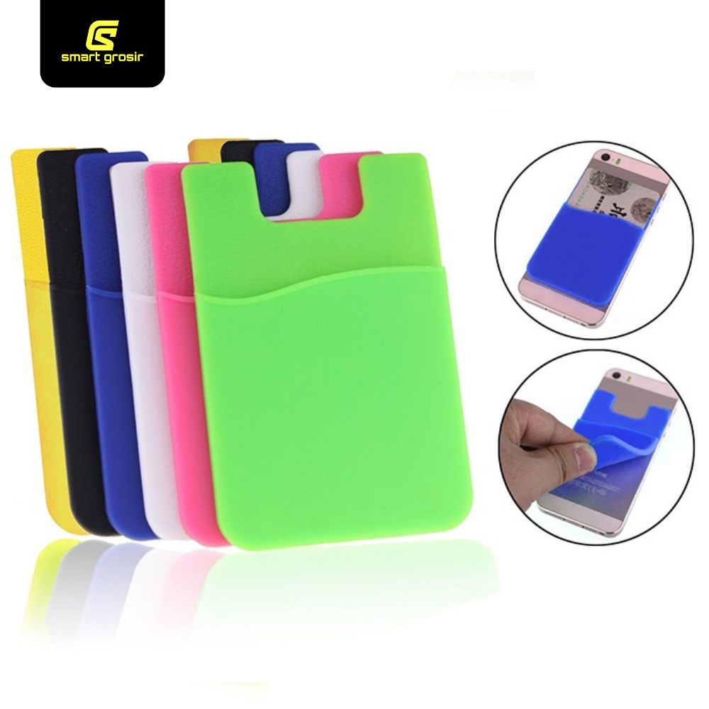 Holder Slot Kartu Tuk Case Multifungsi Dan Mobil Universal Fleksibel anti slip sticky card holder Re