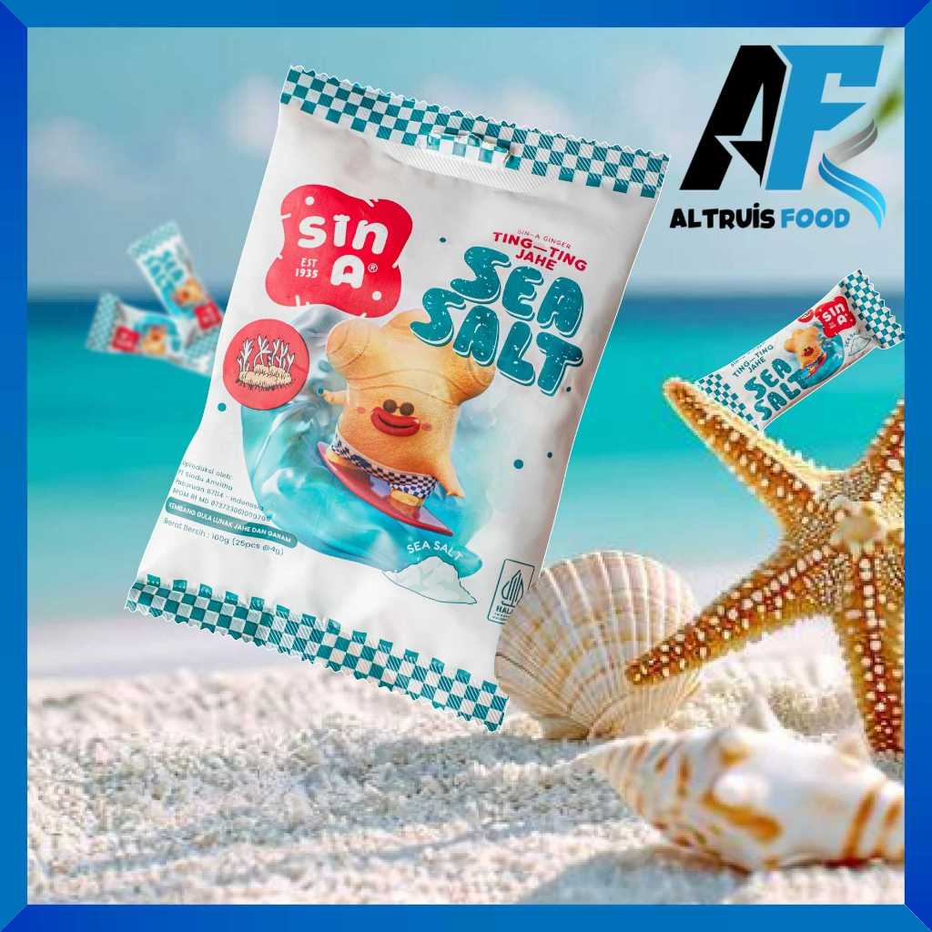 Sin A Permen jahe jadul / Ting ting Jahe / Permen Jadoel Legendaris - Sea Salt