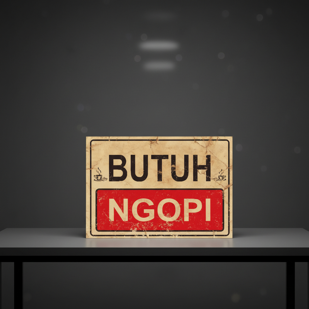 Poster Kopi MDF 20x30 Anti Air - Hiasan Dinding Coffee Quotes - Wall Decor Cafe Kedai Kopi Pajangan 